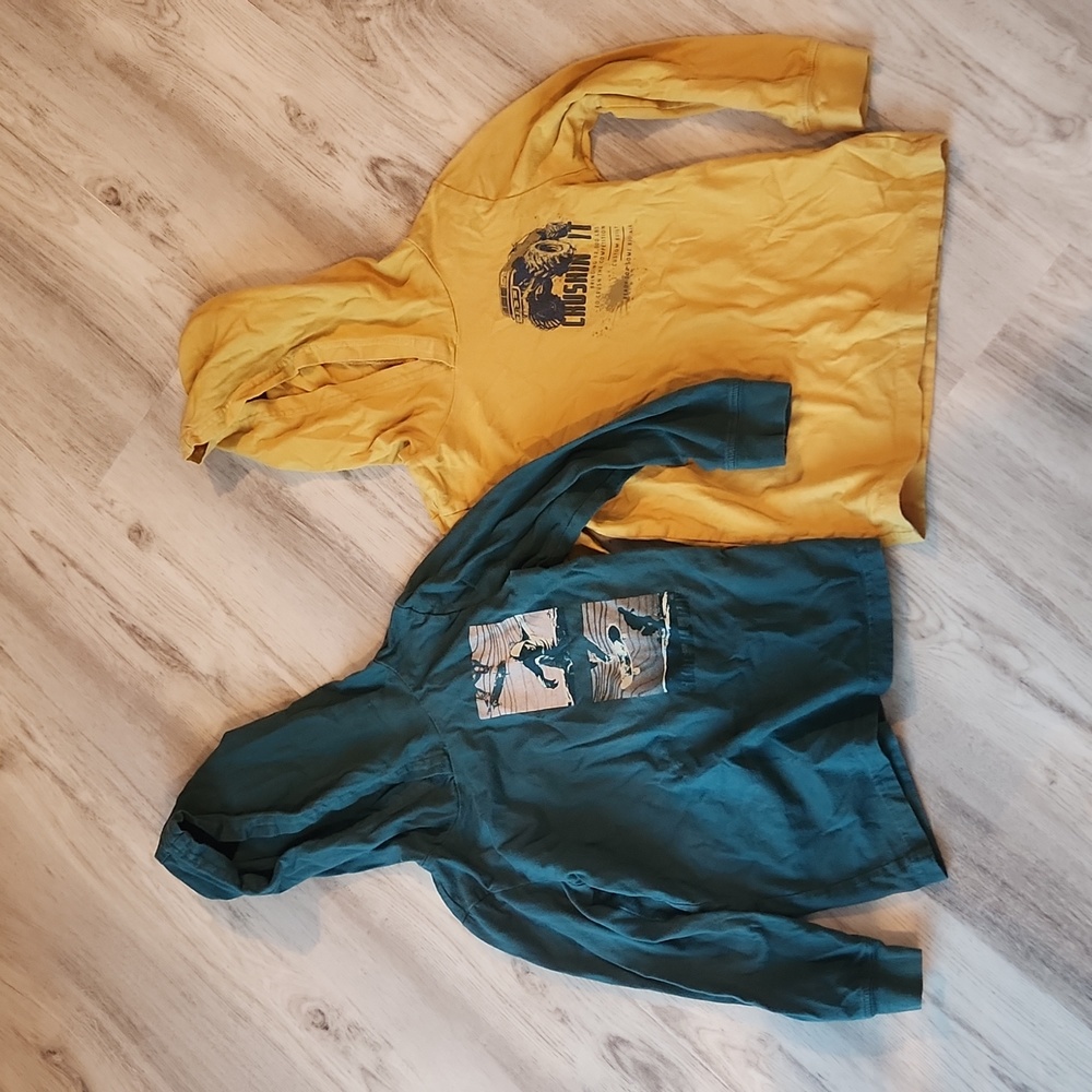 Carter's Boy's Hooded Long Sleeve T Shirt Bundle